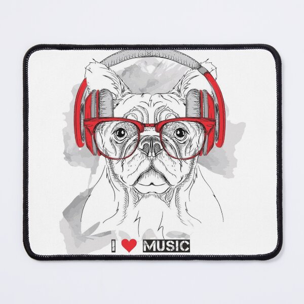 Item preview, FRENCH BULLDOGS LOVE MUSIC designed and sold by norben121.