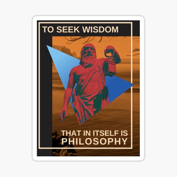 Diogenes Wisdom Quote Sticker