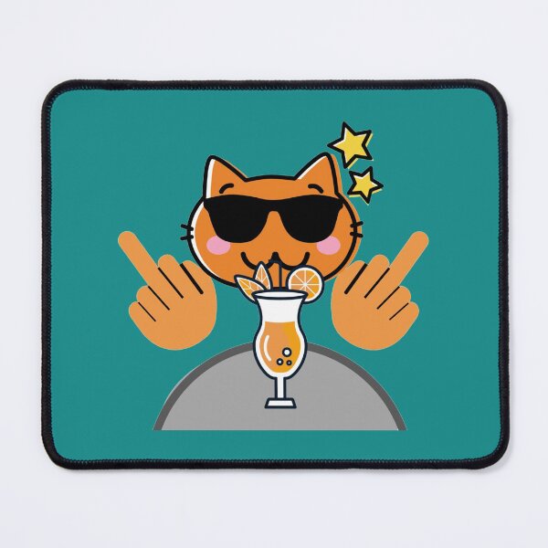 Item preview, Cool Cat Fuck You Emoji  designed and sold by TEDGLOBAL99.
