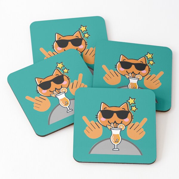 Item preview, Cool Cat Fuck You Emoji  designed and sold by TEDGLOBAL99.