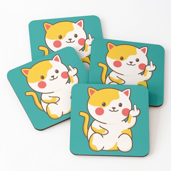 Item preview, cute cat fuck off emoji kawaii  designed and sold by TEDGLOBAL99.