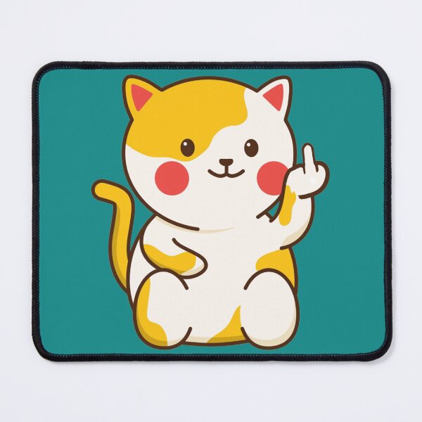 Item preview, cute cat fuck off emoji kawaii designed and sold by TEDGLOBAL99.