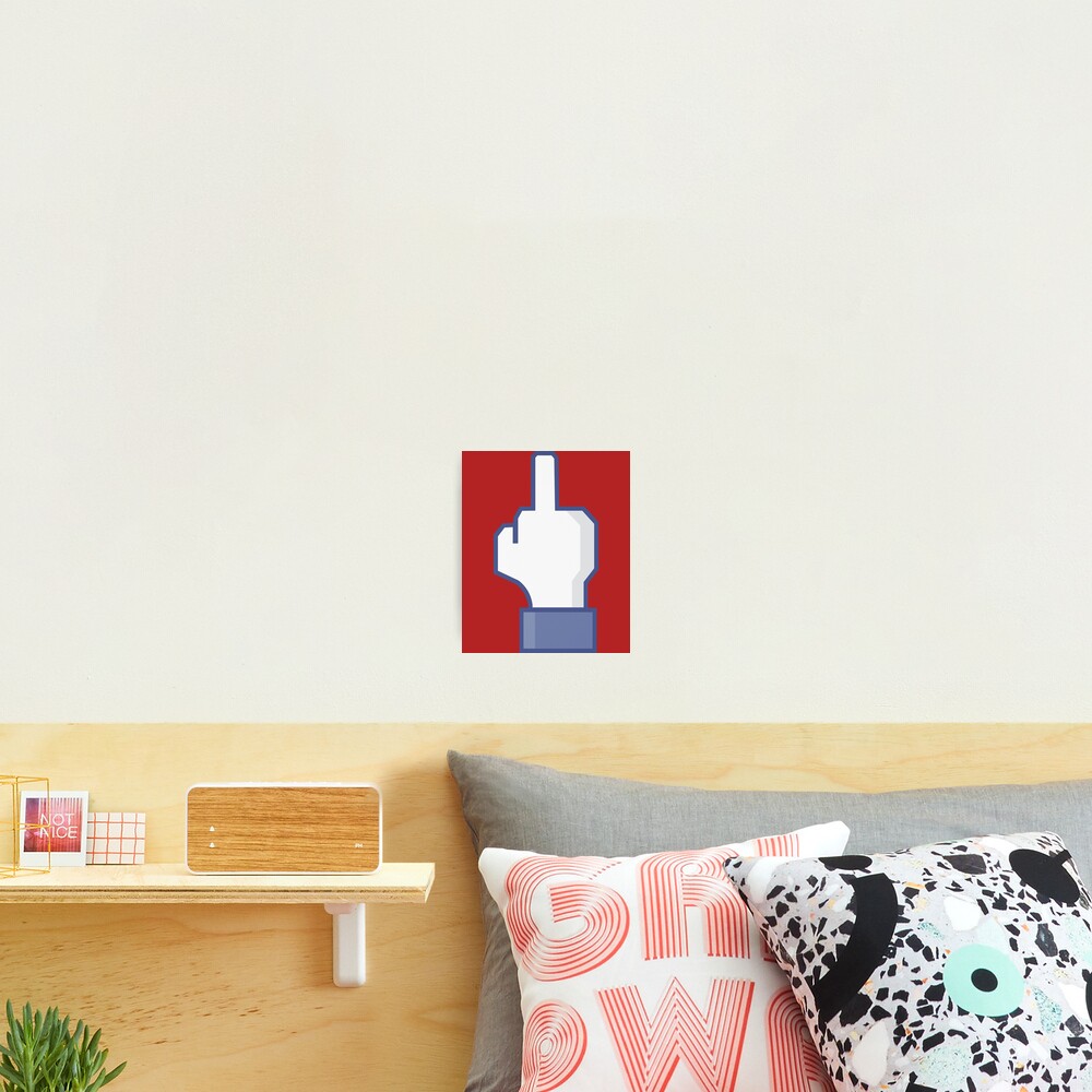 Facebook Middle Finger Emoji Photographic Print For Sale By Tedglobal Redbubble