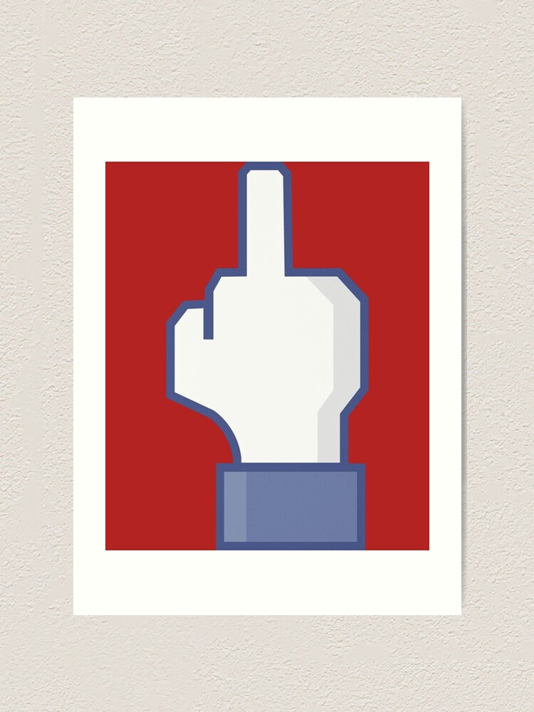 "Facebook middle finger emoji " Art Print for Sale by TEDGLOBAL99