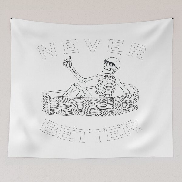 Item preview, never better skeleton skull halloween party skulls designed and sold by Sun Rise.