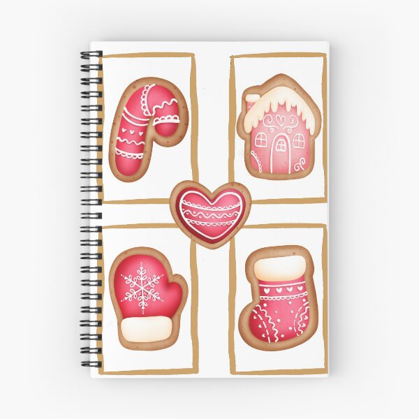 Item preview, Christmas Gingerbread Cookies Pop Art Decorated with Pink and White Frosting designed and sold by ittybittyowl.