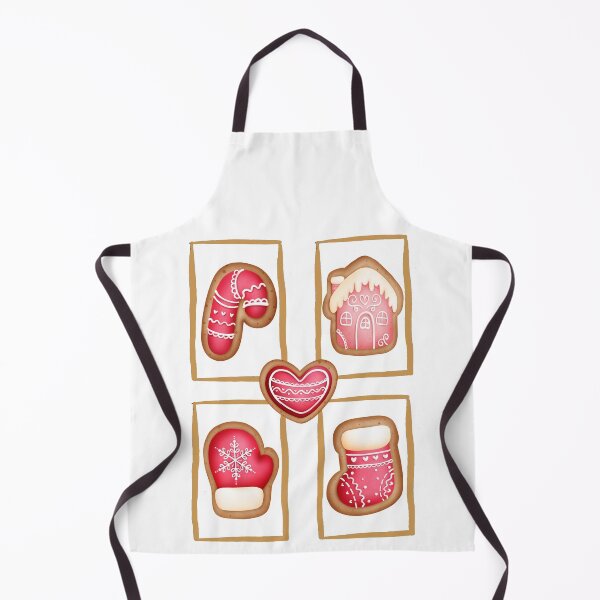 Item preview, Christmas Gingerbread Cookies Pop Art Decorated with Pink and White Frosting designed and sold by ittybittyowl.
