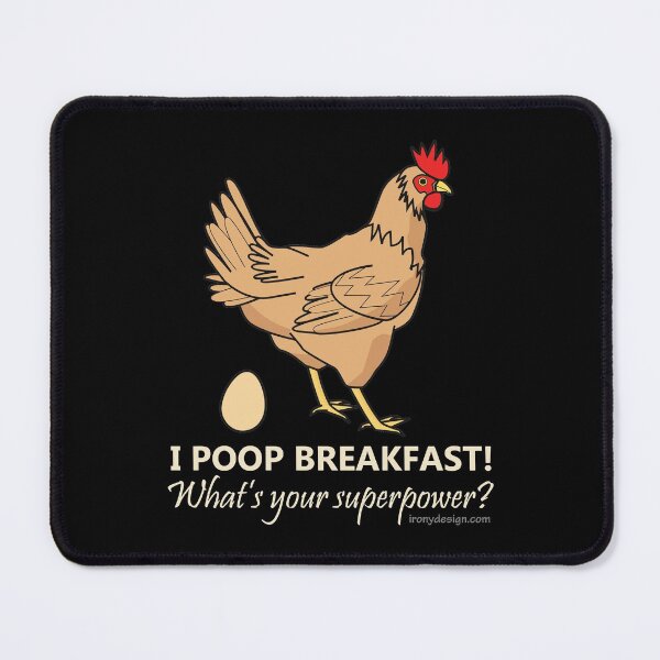 Item preview, Chicken Poops Breakfast Funny Graphic designed and sold by ironydesigns.