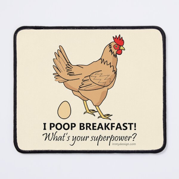 Item preview, Chicken Poops Breakfast Funny Design designed and sold by ironydesigns.