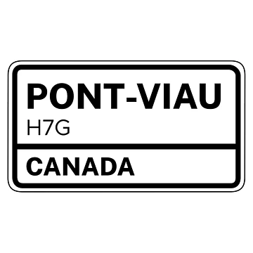 Artwork thumbnail, Pont Viau H7G Zip Code by Rajadrone