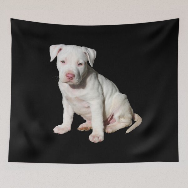 Item preview, White Pitbull Puppy designed and sold by Teetans.