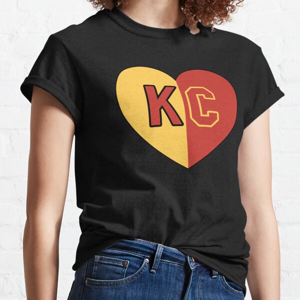 Charlie Hustle Unisex Blue and Crimson KC Heart T-Shirt