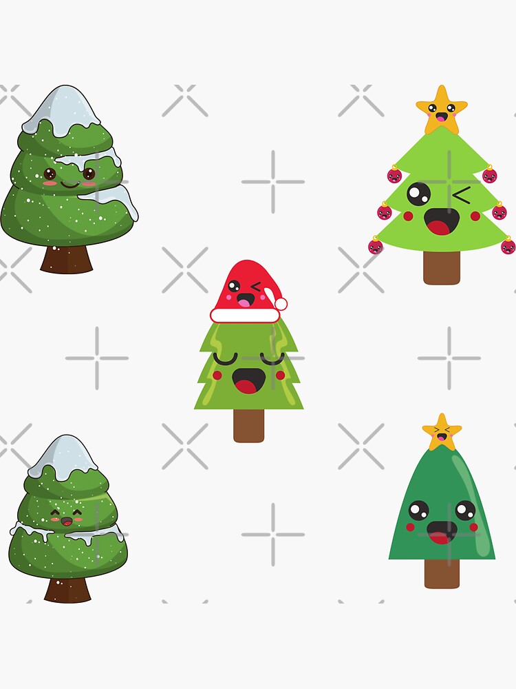 Cute Christmas Tree Sticker