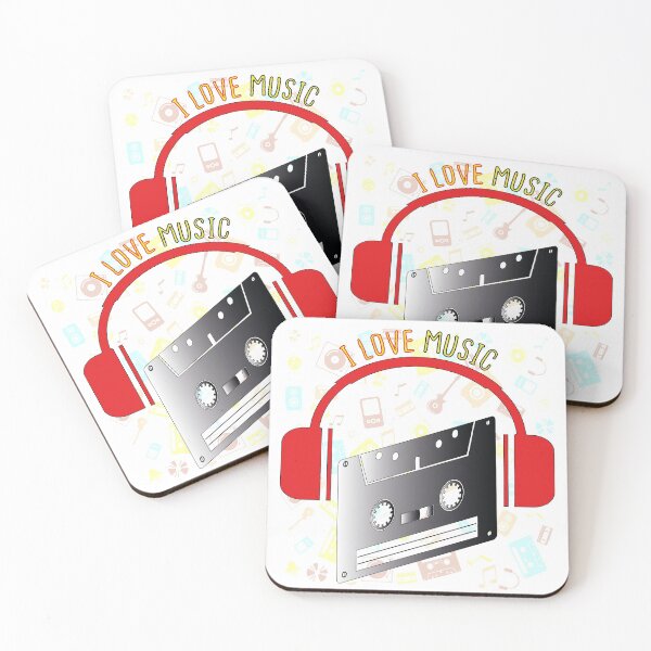 Item preview, I LOVE MUSIC , music design illustration designed and sold by NAIMe-stor10.