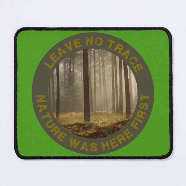 Aperçu de l'œuvre Ne laisse aucune trace - Aime la nature - Aime la pêche - Aime le camping - Respecte la nature - Aime la vie créée et vendue par happygiftideas.