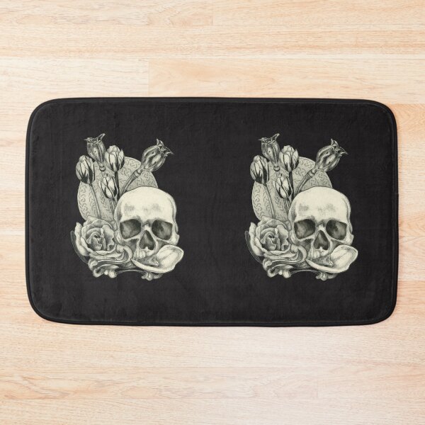 Item preview, Skull and rose with tulips designed and sold by KnowingWonder.
