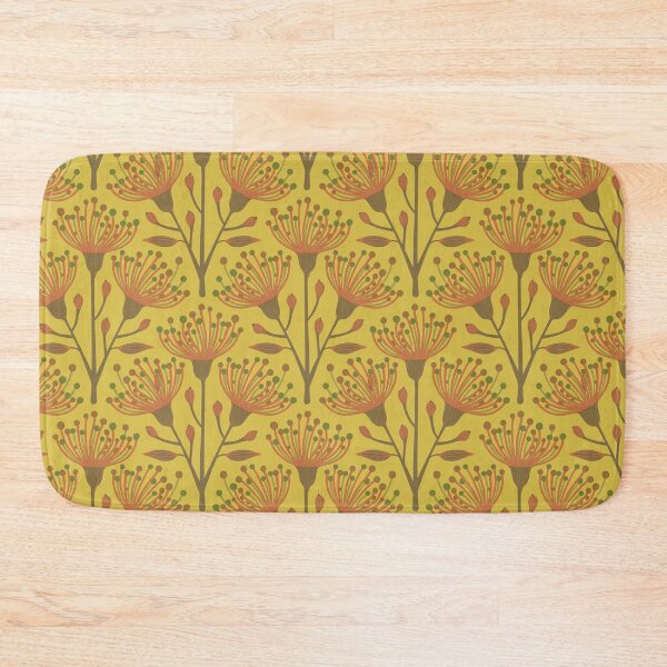 Item preview, AUSTRALIAN EUCALYPTUS FLORAL PATTERN in DEEP YELLOW EARTHY BROWN OLIVE GREEN - UnBlink Studio by Jackie Tahara designed and sold by Jackie Tahara of UnBlink Studio.