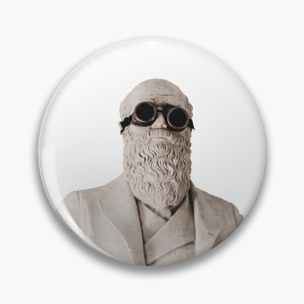 Item preview, Charles Darwin Sculpture with black eye glasses - Cool designed and sold by Klotho-Fashion.