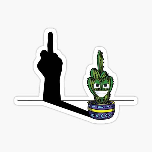 Fuck off in cactus emoji theme Sticker