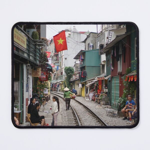 Item preview, Train Tracks - Train Street - Hanoi Vietnam - South East Asia  designed and sold by LachieMyles.