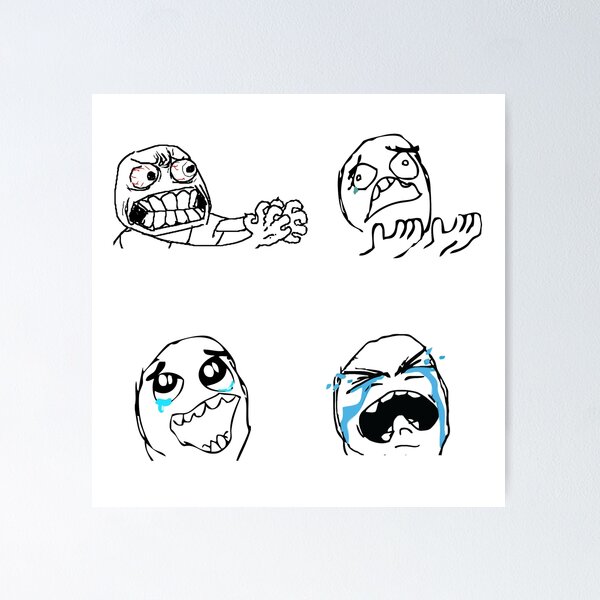 U Mad Bro? Problem Troll Rage Face Comic Meme - Rageface - Posters and Art  Prints