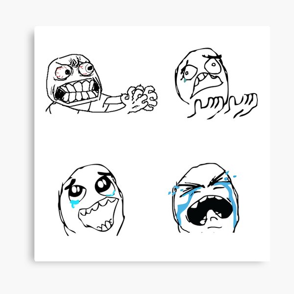 Print on canvas Troll Face Ugly Fun Meme (50 cm x 40 cm)