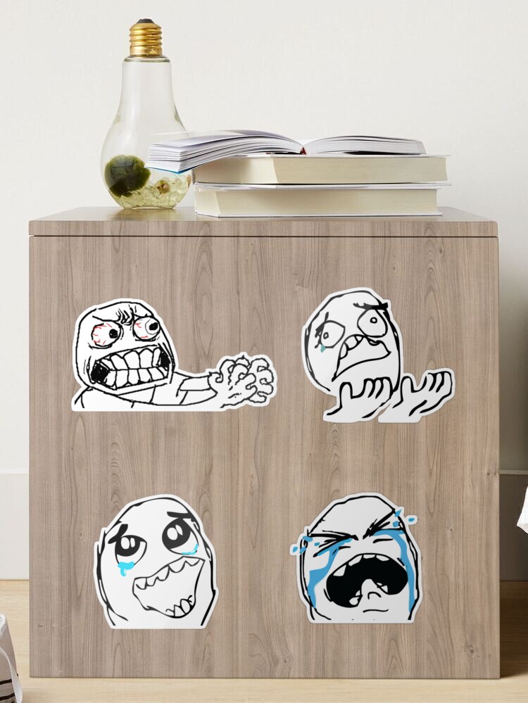 Troll faces meme stickers pack Sticker for Sale by KODGraphics