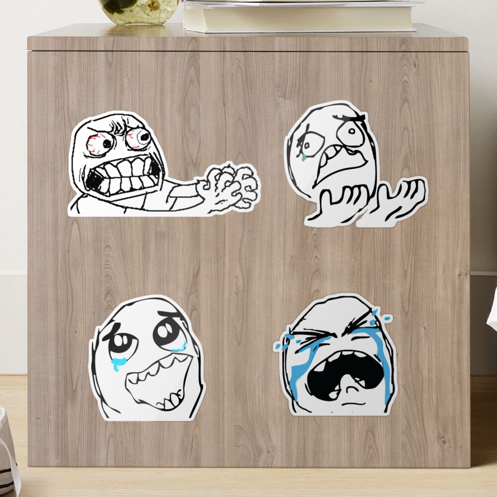 Troll faces meme stickers pack Sticker for Sale by KODGraphics