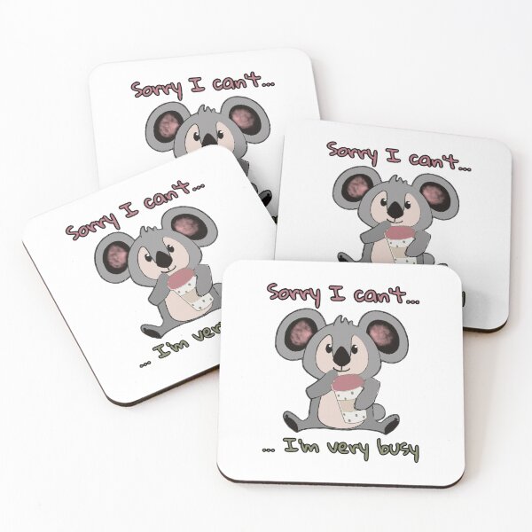 Item preview, Sorry I can’t I’m busy | funny koalas quote designed and sold by NathBros.