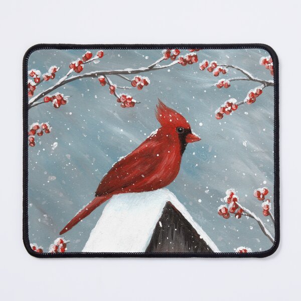 Item preview, Northern Cardinal Bird Painting designed and sold by ironydesigns.
