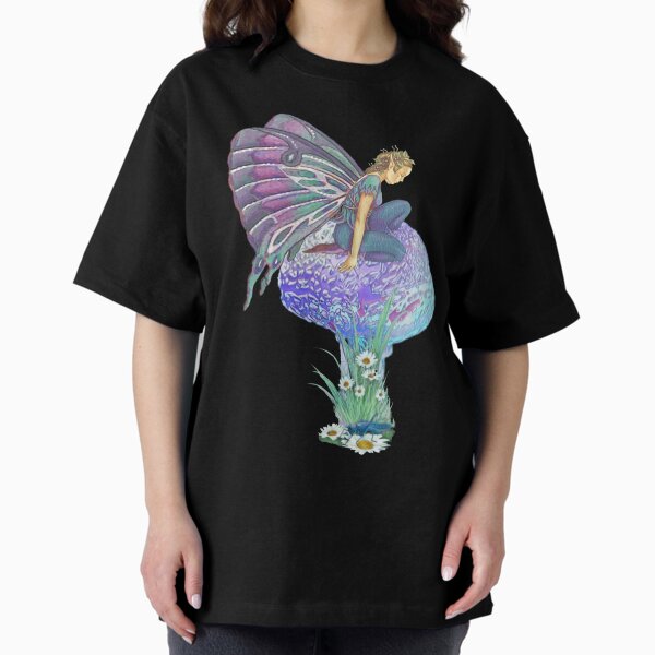 Item preview, Fairy on mushroom with daisies designed and sold by Cyberomiz.