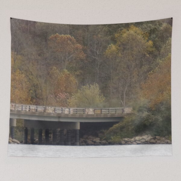 Item preview, Autumn bridge by the lake designed and sold by AlicesArtistry.