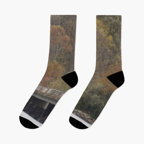 Item preview, Autumn bridge by the lake designed and sold by AlicesArtistry.