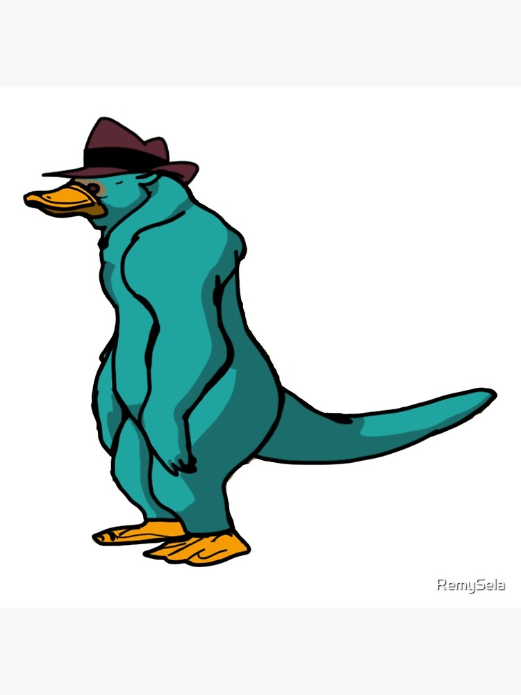 Perry the Platypus Bear" Art Board Print by RemySela | Redbubble