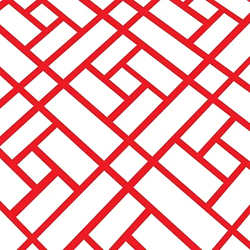 Artwork thumbnail, Geometric Pattern v2 Red Line  by Neil Feigeles