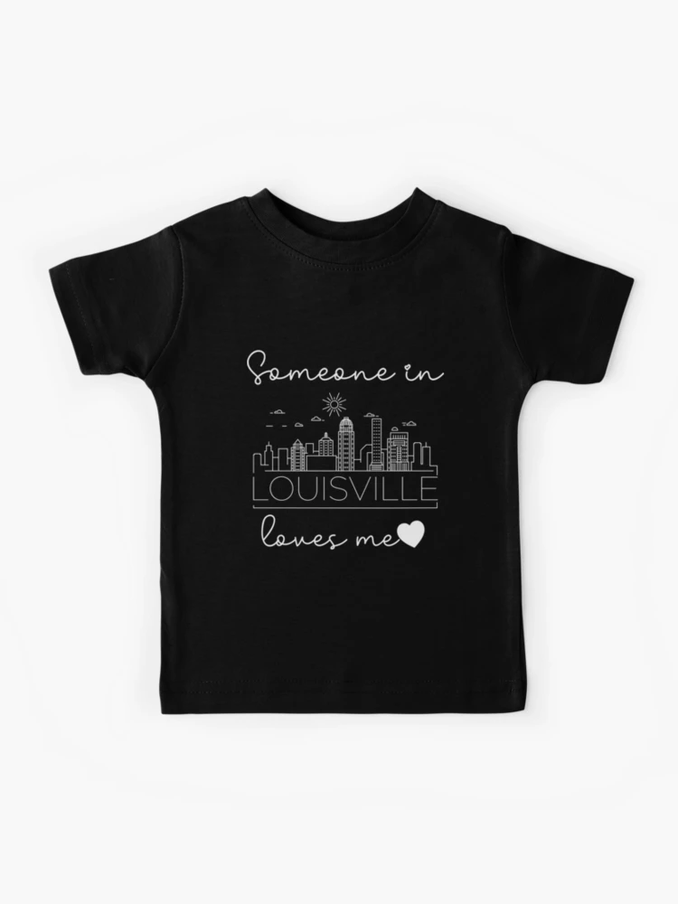 Really Awesome Shirts Somebody in Louisville Loves Me Kids Youth T-Shirt Youth X-Small / White