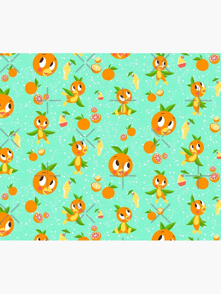 Disover Orange Bird with Dole whip Shower Curtain