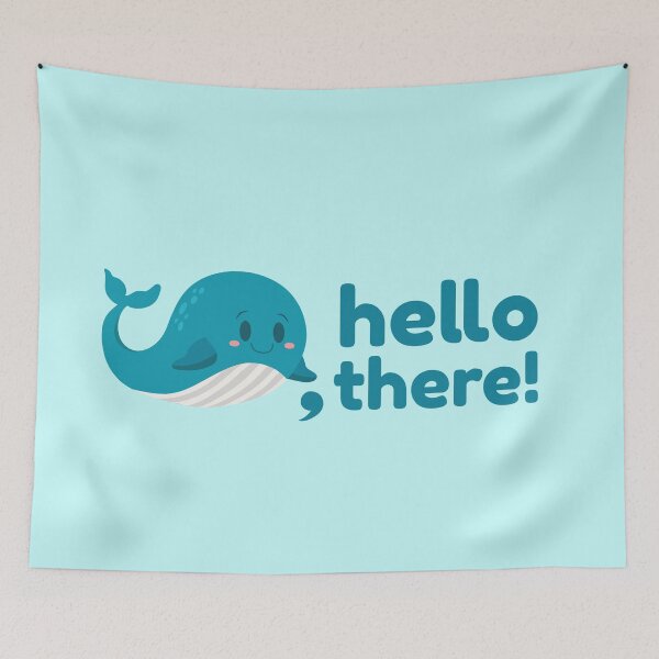 Item preview, Whale hello there funny animal pun  designed and sold by punnylauren.