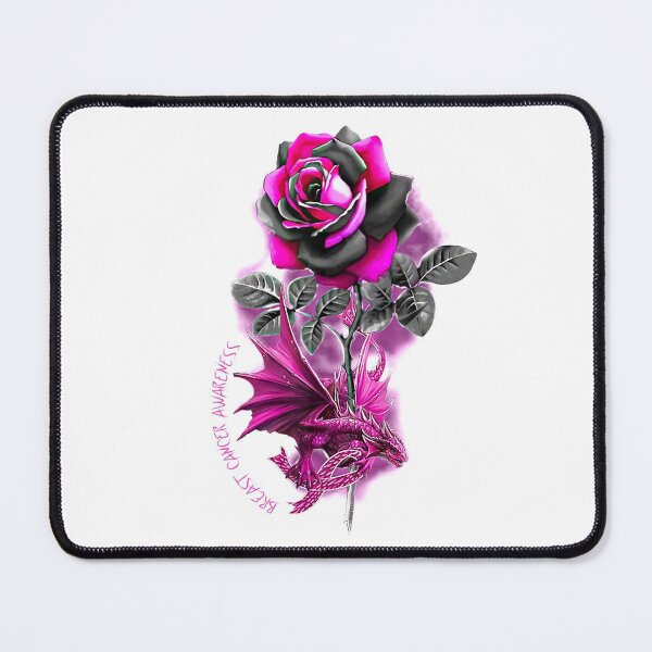 Item preview, Breast Cancer Awareness Month, Breast Cancer Survivor, Rose, Dragon, Flower, Pink Ribbon, Breast Cancer Awareness, Pink Ribbon Shirt, Breast Cancer Shirt, designed and sold by prteacool.