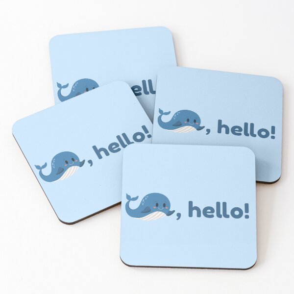Item preview, Whale Hello cute animal pun  designed and sold by punnylauren.