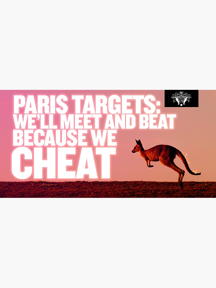 PARIS TARGETS: We'll Meet and Beat because we cheat — Sticker by ARationalFear
