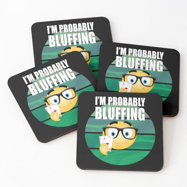 Item preview, I'm probably bluffing - funny poker design designed and sold by CarrieTDesigns.
