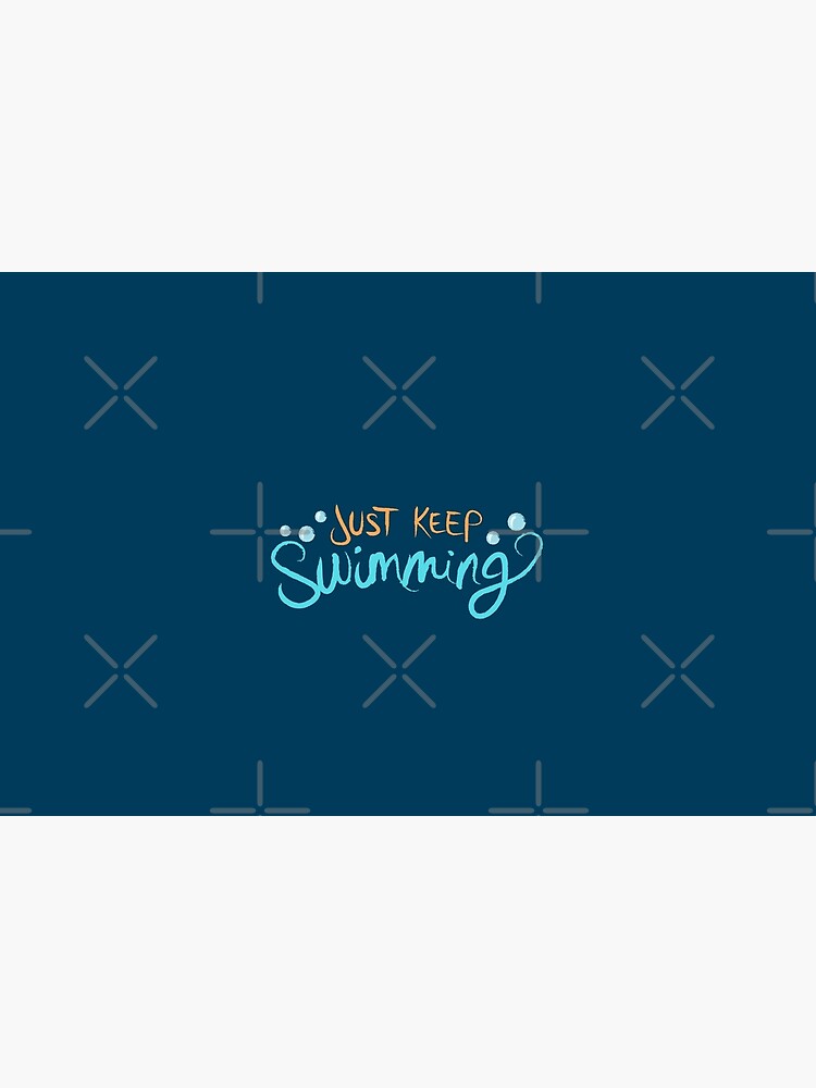 Discover Just Keep Swimming Bath Mat