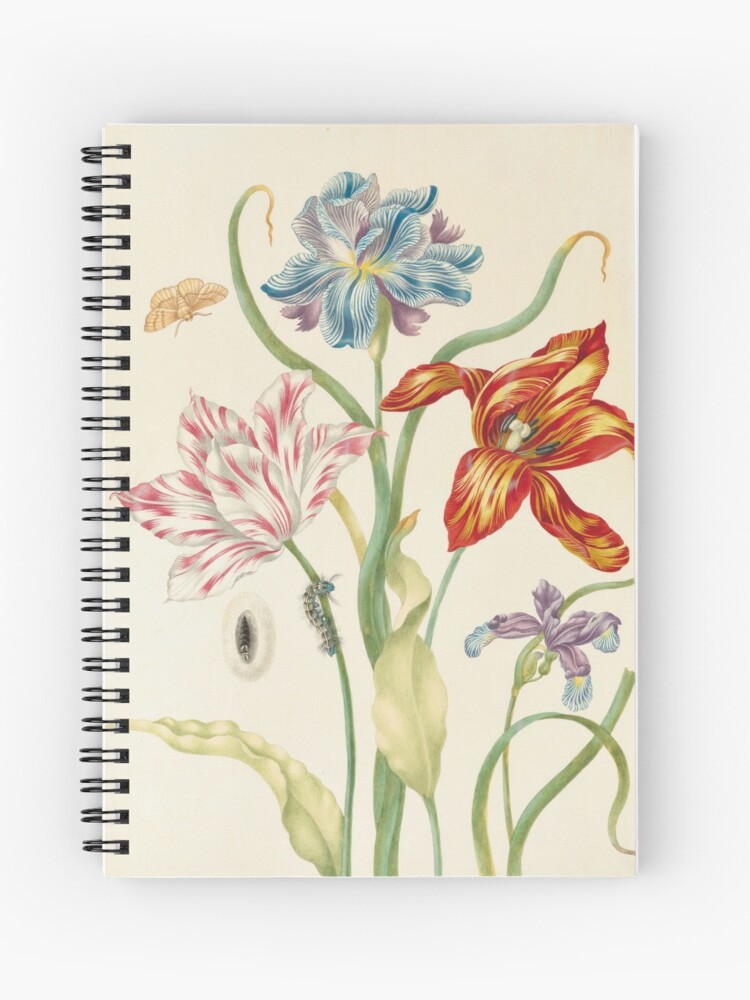 Cuaderno de espiral «Dos tulipanes y dos lirios de Johanna Helena Herolt»  de Amanda1775 | Redbubble