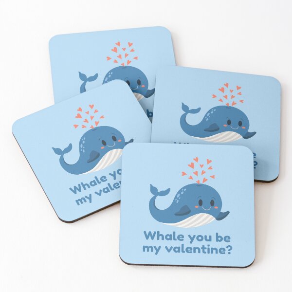 Item preview, Whale Valentine pun designed and sold by punnylauren.