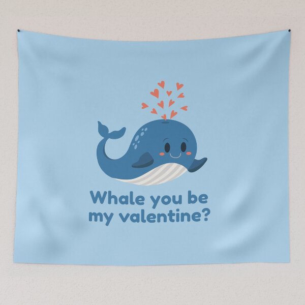 Item preview, Whale Valentine pun designed and sold by punnylauren.
