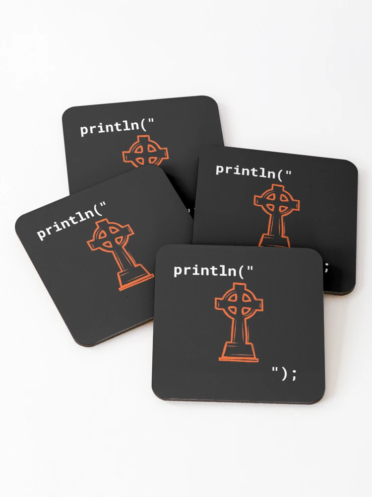 Thumbnail 1 of 5, Coasters (Set of 4), Computer Geek Halloween Crypt designed and sold by ComputerGeeksTs.
