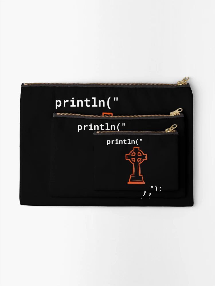 Thumbnail 2 of 4, Zipper Pouch, Computer Geek Halloween Crypt designed and sold by ComputerGeeksTs.