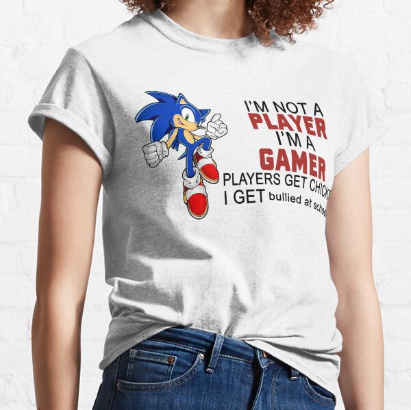 I Dont Mean to Be but Im a Gamer Gaming Womens Petite Cut T-Shirt