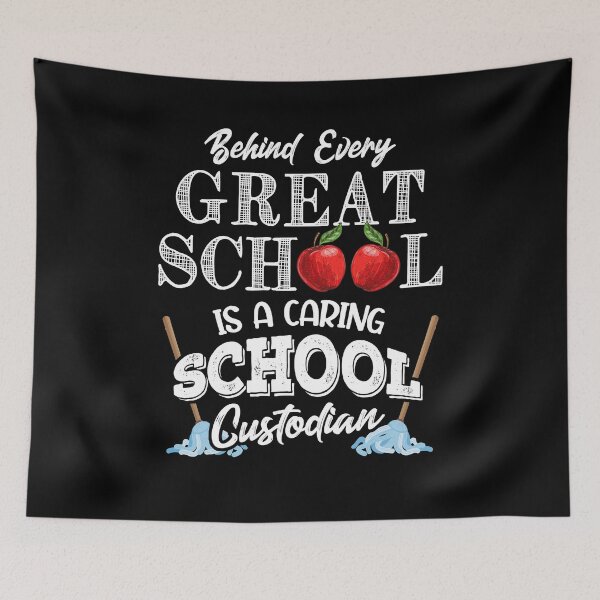 Item preview, Behind Every Great School Is A Caring School Custodian designed and sold by Dressed For  Duty.
